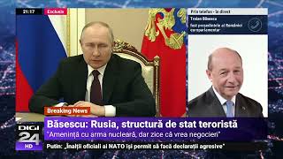 Traian Băsescu Putin este disperat Este evident că discutăm despre un terorist de stat [upl. by East]