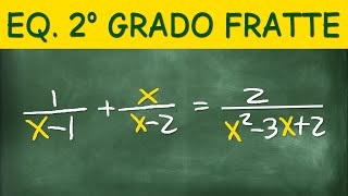 Guida Pratica alle Equazioni di Secondo Grado Fratte  3 Esercizi Svolti [upl. by Allwein]