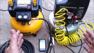 New Dewalt VS Old Hitachi Pancake Compressor Crafted Channel [upl. by Tilford521]