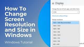 How To Change Screen Resolution and Size in Windows 10 [upl. by Behrens]