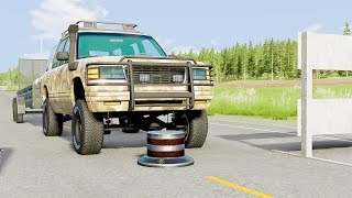 Mobil vs Bollard 15  BeamNG Drive [upl. by Eniron]