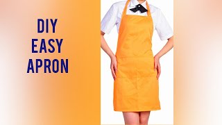 How to make apron at homeStep by step apron apron cutting and stitchingEasiest apron with pocket [upl. by Cummins]