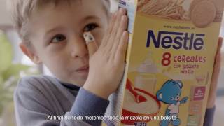 Elaboración papillas NESTLÉ cereales  Nestlé Bebé [upl. by Leirda]