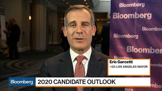 LA Mayor Garcetti Says Hell Make Presidential Run Decision Next Year [upl. by Albina]