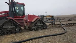 Tiling 2017CaseIH 435 and Waynes Tile Plow [upl. by Yramesor413]