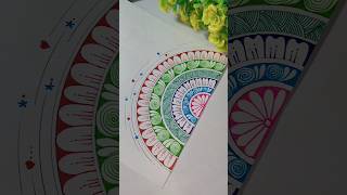 Easy half Mandala for beginners 🌻❤️forbeginners mandalaart art trending viralvideo [upl. by Ttoile923]