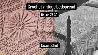 crochet old bedspread pattern round 2730 [upl. by Idroj]