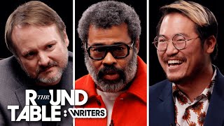 Writers Roundtable Jordan Peele Rian Johnson Daniel Kwan Tony Kushner amp More  THR Roundtables [upl. by Hillari]