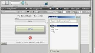 FileMaker Simple Serial Number Generator [upl. by Ideih]