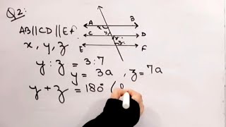 In figure 629 if AB is parallel to CD CD parallel to EF and y z is equal to 37 find x I [upl. by Nosnor]