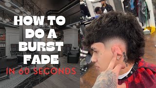 Tutorial How To Do A Burst Fade On Straight Hair In 60 Seconds  lalofadez773 [upl. by Ariew653]