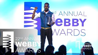 DeRay McKessons 5Word Speech at the 22nd Annual Webby Awards [upl. by Aitselec835]