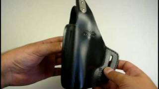 it34 Falco Leather Belt Gun Holster for Glock Walther Sig Sauer [upl. by Refinney]