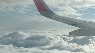 Airplane take off inside view  my first flight  my flight from Germany to Spain  landing  cloud [upl. by Namilus453]