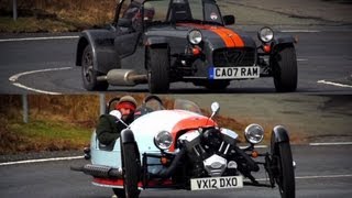 Morgan Three Wheeler and Caterham Seven Brilliant British Flyweights  CHRIS HARRIS ON CARS [upl. by Esimaj]