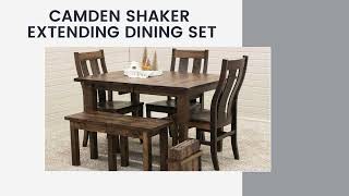 Camden Shaker Small Extendable Dining Table Set [upl. by Patrica]