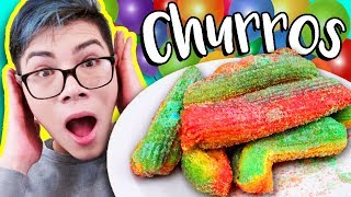 ¡COMO HACER CHURROS ARCOÍRIS ★ ¡EXPLOTANDO GLOBOS [upl. by Breeze]