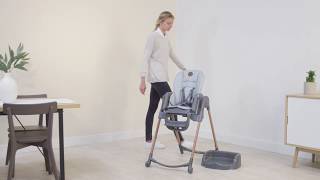 MaxiCosi l Minla highchair l How to install the child seat [upl. by Arracat]