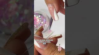 💖ENCAPSULADO DE SOFT GEL CON PAPEL HOLÓGRAFICO✨💅 encapsuladosoftgel uñasbrillantes [upl. by Ahsekam]