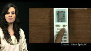 Croma Air Conditioner  How to Use The Remote [upl. by Ednyl]