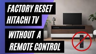 Hitachi TV Factory Reset No Remote No Problem Easy StepbyStep Guide [upl. by Atiraj]