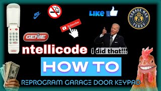 HOW TO reset  reprogram Genie Intellicode wireless garage door keypad [upl. by Aicenav88]