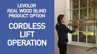 Levolor Cordless Wood Blinds Demo [upl. by Palila]