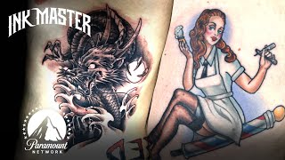 JawDropping Canvas Surprises 🤭 Ink Master [upl. by Dnomso650]