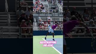 AugerAliassime 2nd Serve Slow Motion augeraliassime cincinnatiopen tennis [upl. by Lleruj]