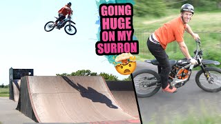 GOING HUGE ON MY SURRON ELECTRIC DIRT BIKE [upl. by Heriberto341]