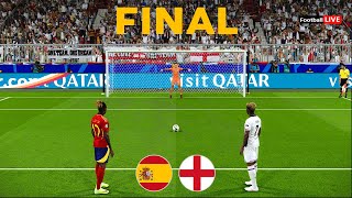 Spain Vs England FINAL  Penalty Shootout  UEFA Euro 2024  Yamal vs Saka  PES Gameplay [upl. by Reve773]