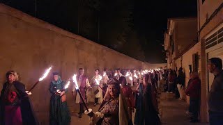 Procesión de las antorchas 2024 Manzanares Medieval [upl. by Lavern530]