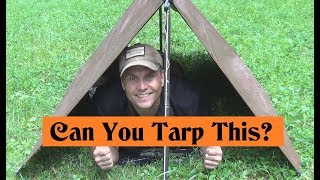 Survival Tarp Shelter AFrame [upl. by Hallerson80]