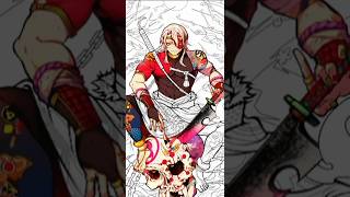 Tengen ☠️ colouring 🖍️ demon slayer shorts art satisfying anime demonslayer [upl. by Siroved]