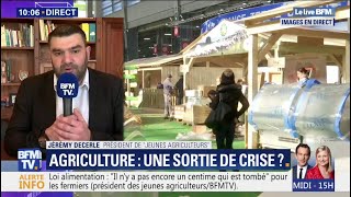 Le président des quotJeunes Agriculteursquot ne perçoit toujours pas les effets de la loi alimentation [upl. by Ayitahs960]