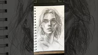 Fast Pencil Sketch  Portrait of a Woman drawing sketch [upl. by Chastity]