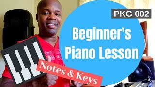 Easy Beginners Piano Lesson  The Piano Keyboard  Keys and Notes  PKG 002 [upl. by Lander62]