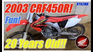 2003 Honda CRF450R First Ride [upl. by Novit466]