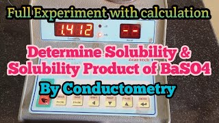 Conductometry Experiment  Determine solubility and solubility product  BScSem5 amp 6MSc [upl. by Renata]