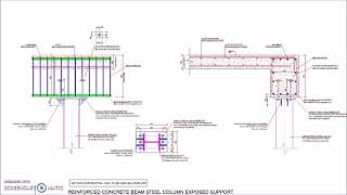 Reinforced Concrete Beam Direct Steel Column Exposed Support [upl. by Cutlerr]