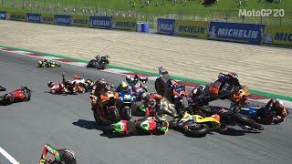 MotoGP 20 Big Crashes 2 9000 Subscribers Special [upl. by Rochella]