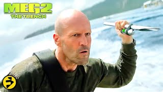 MEG 2 THE TRENCH 2023 Clip quotGood Luckquot  Jason Statham Megalodon Movie [upl. by Nosiram666]