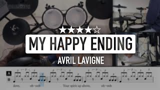 Lv14 My Happy Ending  Avril Lavigne ★★★★☆ POP Drum Cover [upl. by Nnaael330]