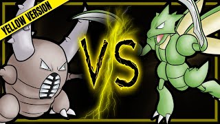 Pinsir vs Scyther  Pokemon Yellow [upl. by Milak130]