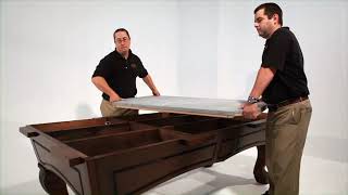 How to assemble and install your Majestic Billiards slate pool table [upl. by Ignaz886]