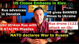 US closes Embassy in Kiev Imminent Rus Nuke strike Rus advances Rus mass attackNATO declares war [upl. by Ilecara465]