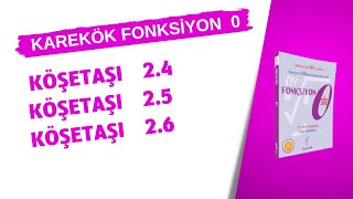 FONKSİYON 0  KÖŞETAŞI 24  26   KAREKÖK FONKSİYON 0 [upl. by Ahsieyk]