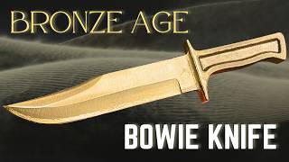 Making a Bowie Knife from Melted Bronze C630 Nickel Aluminum Bronze [upl. by Anilam]