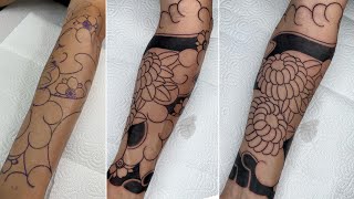 Japanese Full Sleeve  Tattoo Time Lapse  İrezumi [upl. by Otsedom]