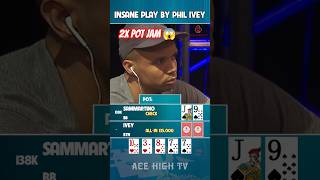 Insane play by Phil Ivey 💥 poker pokerhighlights pokertournament [upl. by Malanie]